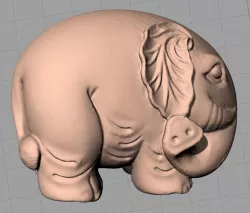 Animal Sculpture Model little elephant A014 3D model
