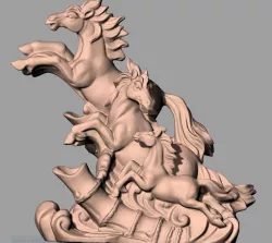 Animal Sculpture Model  Pentium horse A005 3D model