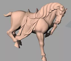 Animal Sculpture Model Running Horse A002  3D model