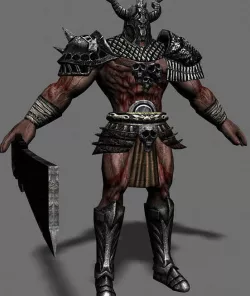 Armored Barbarian Low-poly  3D model