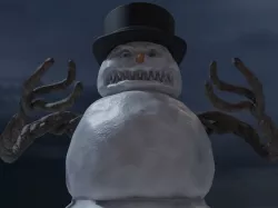 Bad Scary Snowman Low-poly  3D model