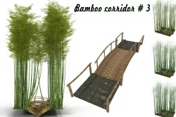 Bamboo corridor  3 3D model