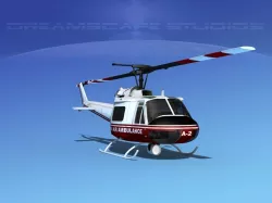 Bell 204 Alaska Air Ambulance 3D model