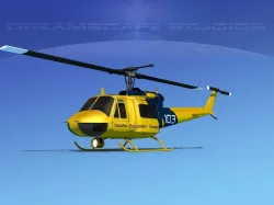 Bell 204 Houston Transport 3D model