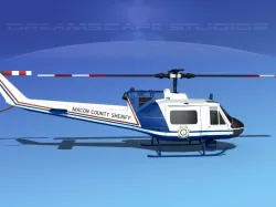 Bell 204 Macon County Sheriff 3D model