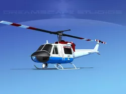 Bell 204 Med Flight 3D model