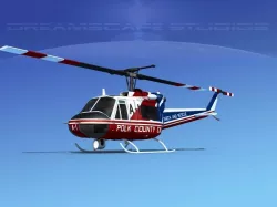 Bell 204 Polk County EMS 3D model