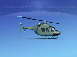 Bell OH-58B Argentina Army 3D model