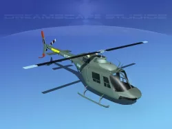 Bell OH-58B Australian Army 2 3D model