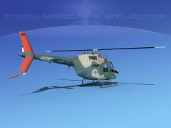 Bell OH-58B Australian Army 3 3D model