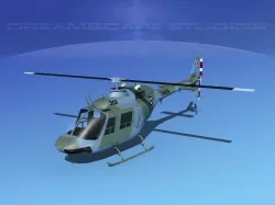 Bell OH-58B Canadian Army 1 3D model