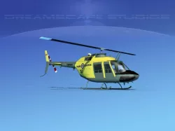 Bell OH-58B Canadian Army 2 3D model
