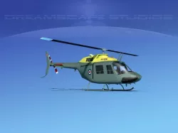 Bell OH-58B Canadian Army 3 3D model