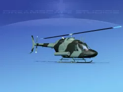 Bell OH-58B Covert 1 3D model