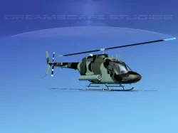 Bell OH-58B Covert 3 3D model