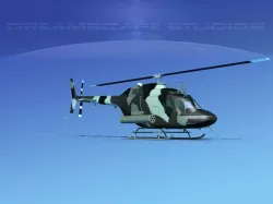Bell OH-58B Covert 4 3D model