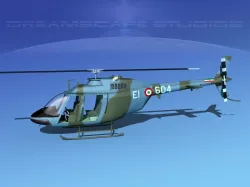 Bell OH-58B Italian Army 3D model