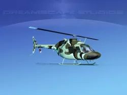 Bell OH-58B Pakistan Army 3D model