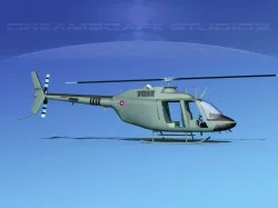Bell OH-58B Royal Thai Army 3D model