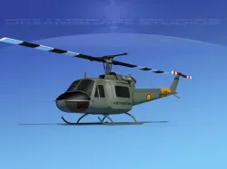 Bell UH-1B Iroquois Bolivian Army 3D model