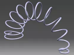 Bent Spring With Changing outer diameter