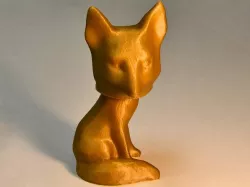 Bobble head fox from 3D scanned fox decor