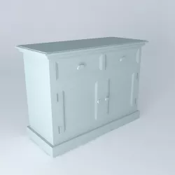 BUFFET 2 DOORS NEWPORT GREY 3D model