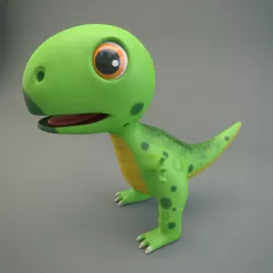 Cartoon Dinosaur Low-poly  3D model