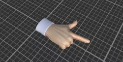 Cartoon Hands - animated Low-poly  3D model