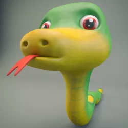 Cartoon Snake 3D model