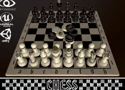 CHESS AND CHECKERS Low-poly  3D model