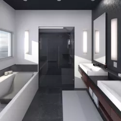 Contemporary Bathroom Interior Scene