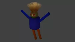 Crazy Stick Figure Person 3D model