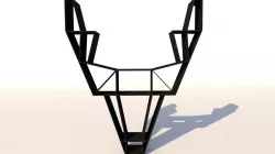 Deer Shelf Unit Low-poly  3D model