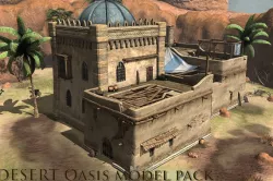 Desert Oasis 1 Low-poly  3D model