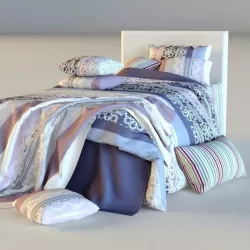 Double Bed Bed Linen 3D model