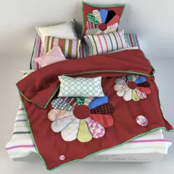Double Bed Bed Linen 3D model