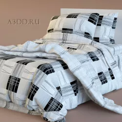 Double Bed Bed Linen 3D model