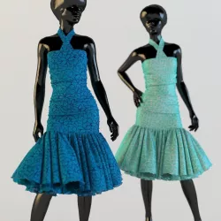 Dress holiday Escort fashion designer 3D model