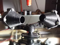 Dual Articulated Ball Joint Fan Mount with Twist-Lock Base