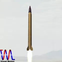 Emad Ballistic Missile 3D model