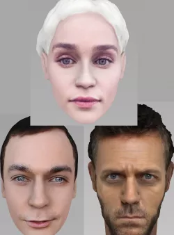 Famous TV characters pack - Sheldon Cooper Daenerys MD House 3D model