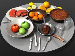 Food Cooking Low-poly  3D model