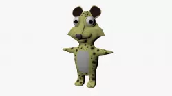 Funny Cartoon Leopard  Low-poly  3D model