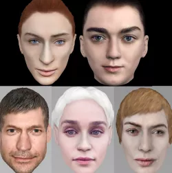 Game of Thrones pack Daenerys Cersei Arya Jamie Sansa 3D model