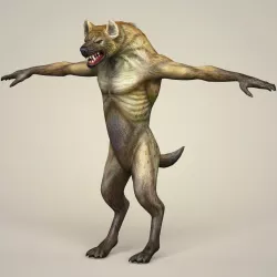 Game Ready Fantasy WereWolf Low-poly  3D model