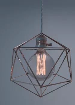 Geometric Edison Light Bulb Lamps 3D model