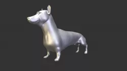 German badger-dog 3D model