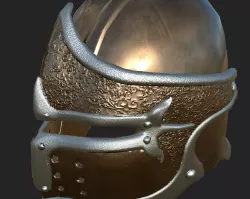 Helmet with ornaments Low-poly  3D model
