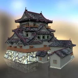 Hikone Castle for DAZ Studio 3D model